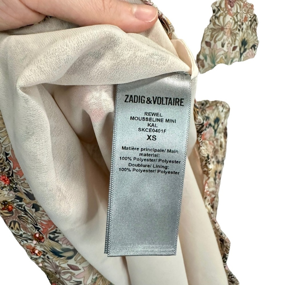 ZADIG & VOLTAIRE Raya Mousseline Mini Kaleido Dress - Picture 9 of 9